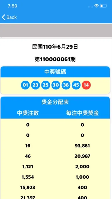 Tangkapan skrin 樂透快 - taiwan lottery check