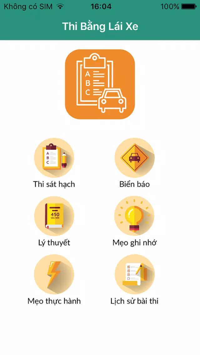 Zrzuty ekranu Thi thử bằng lái xe 100% đỗ