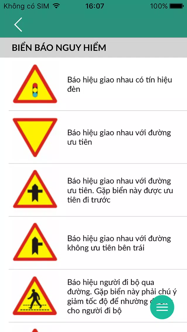 Zrzuty ekranu Thi thử bằng lái xe 100% đỗ