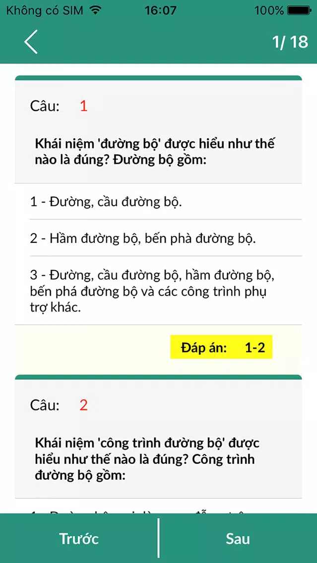 Zrzuty ekranu Thi thử bằng lái xe 100% đỗ