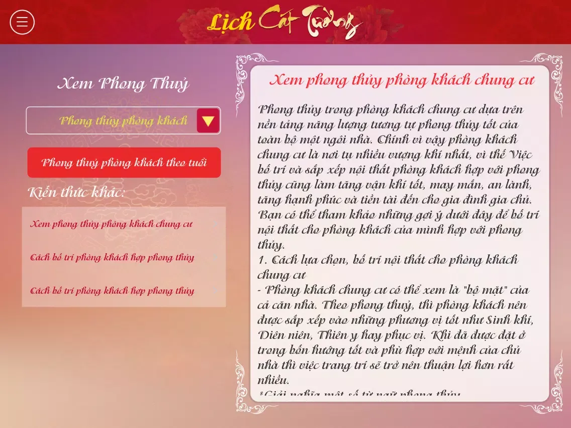 Lịch Cát Tường iPad  Screenshots
