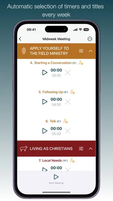 Capturas de tela do Meeting Timer & Stopwatch
