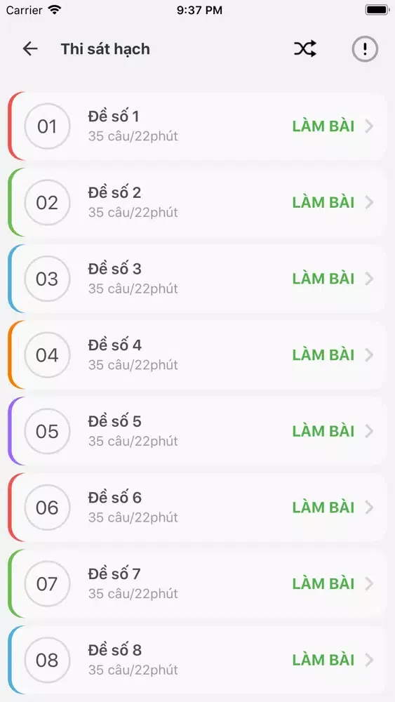 600 Câu hỏi Ôn thi GPLX应用截图