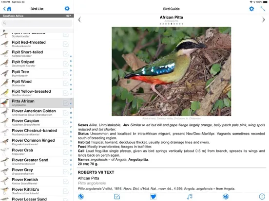 Zrzuty ekranu Roberts Bird Guide 2 iap iPad 