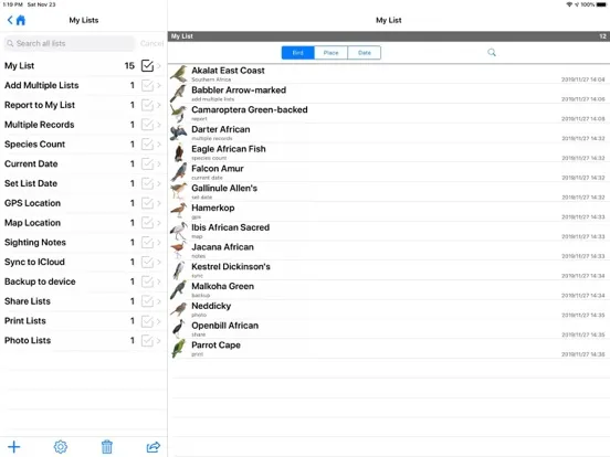 Zrzuty ekranu Roberts Bird Guide 2 iap iPad 