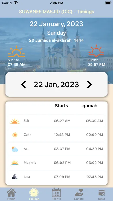 Suwanee Masjid App Screenshots