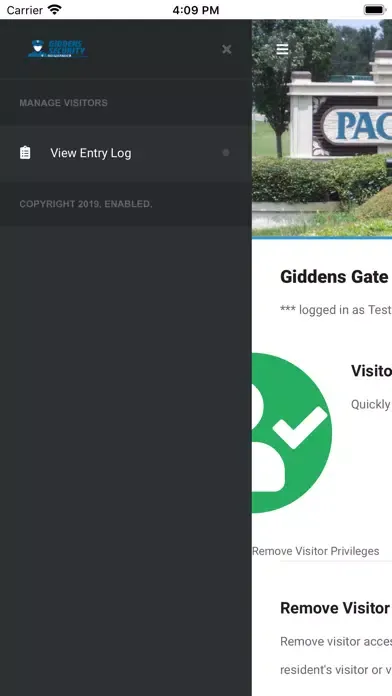 Ảnh chụp màn hình của Giddens Gate Access