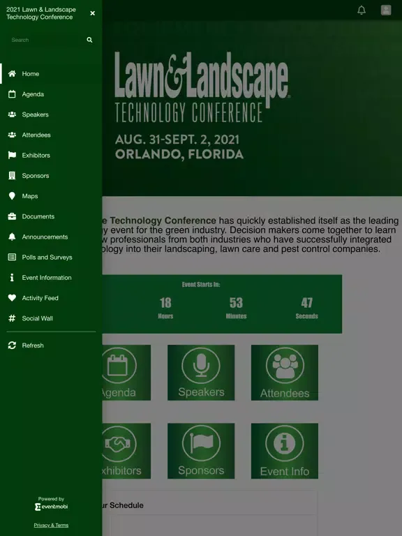 ภาพหน้าจอของ Lawn Technology Conference iPad 