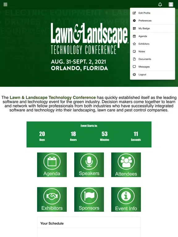 ภาพหน้าจอของ Lawn Technology Conference iPad 