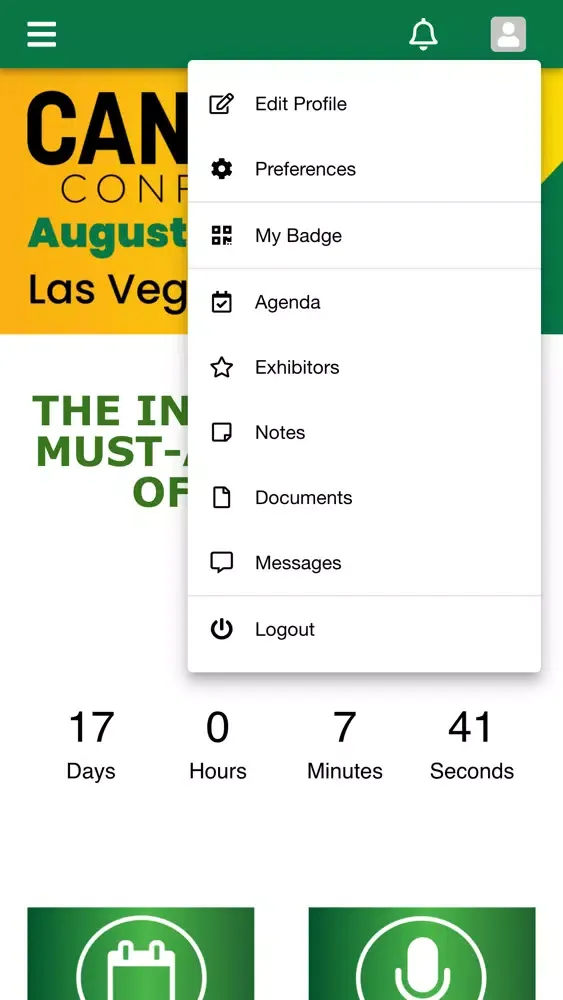 Cannabis Conference App スクリーンショット