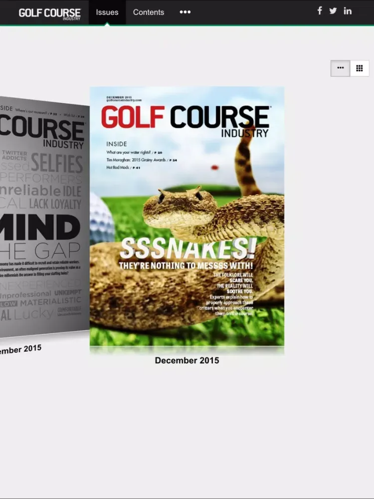 Capturas de tela do GCI - Golf Course Industry iPad 