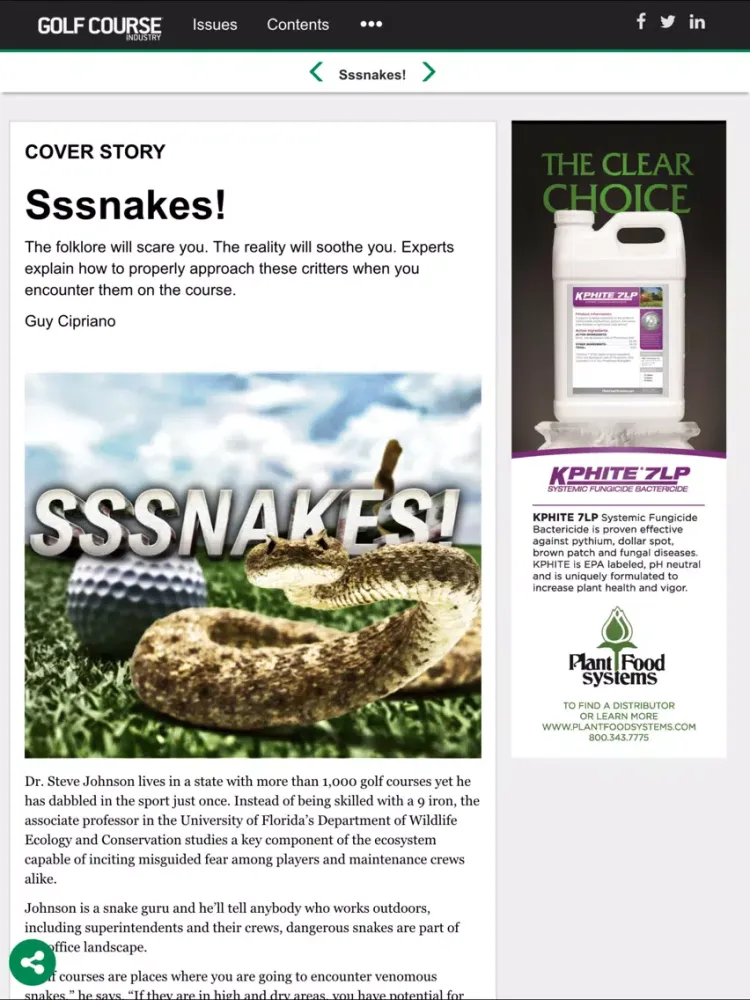Capturas de tela do GCI - Golf Course Industry iPad 