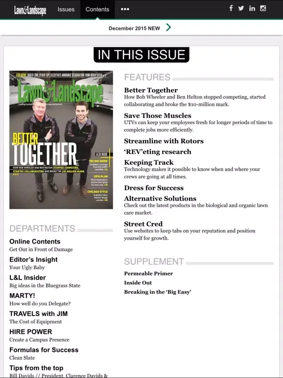 Capturas de tela do Lawn & Landscape magazine iPad 