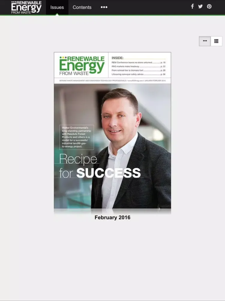 Ảnh chụp màn hình của Renewable Energy From Waste iPad 