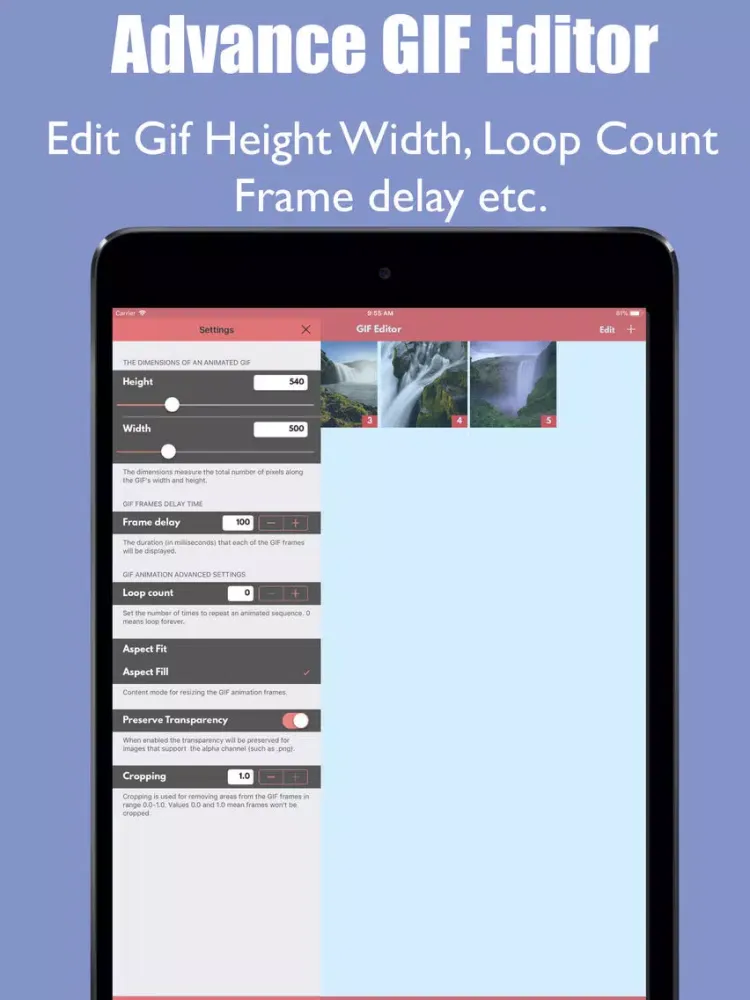 Gif Creator - Video to Gif iPad  স্ক্রিনশট