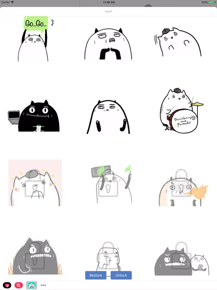 Crazy Fatty Cat Animated iPad  Screenshots