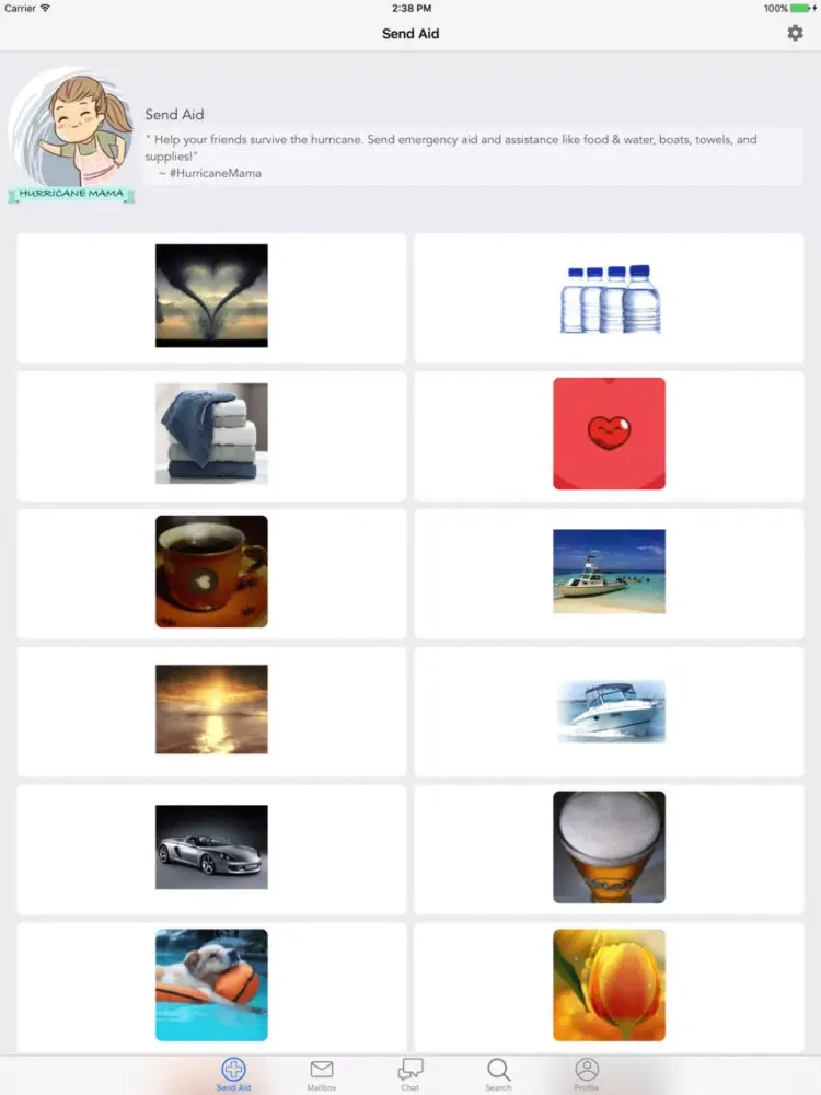 Capturas de tela do #HurricaneMama iPad 