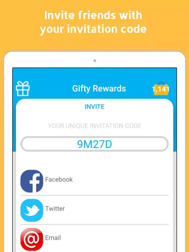 GiftyRewards iPad  Screenshots