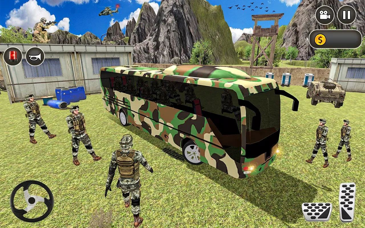 Army bus games 3d Army driving スクリーンショット