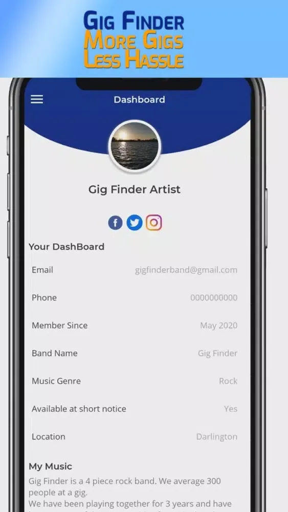 Captures d'écran de Gig Finder - Find new events