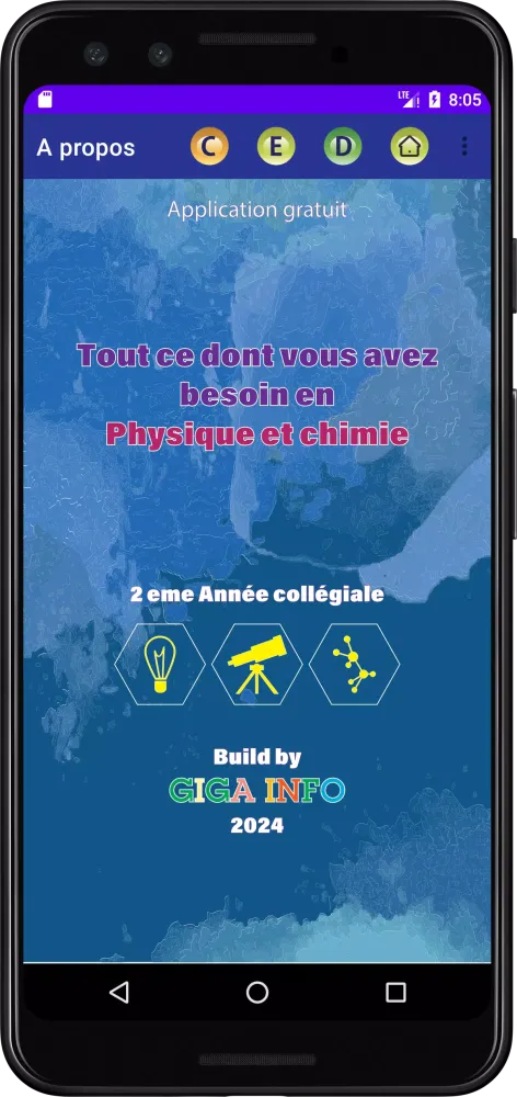 Captures d'écran de Physique chimie 2AC