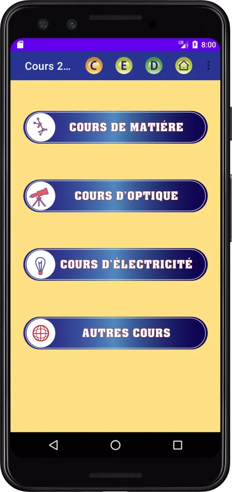 Captures d'écran de Physique chimie 2AC