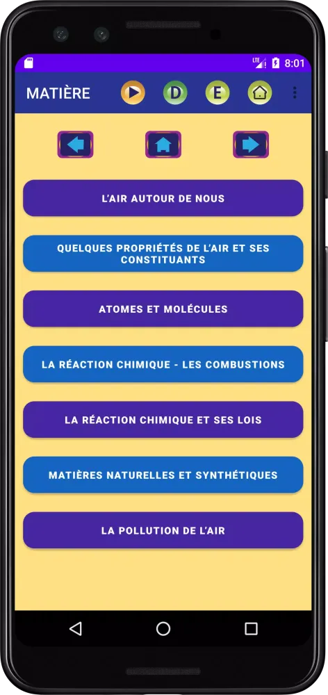 Captures d'écran de Physique chimie 2AC