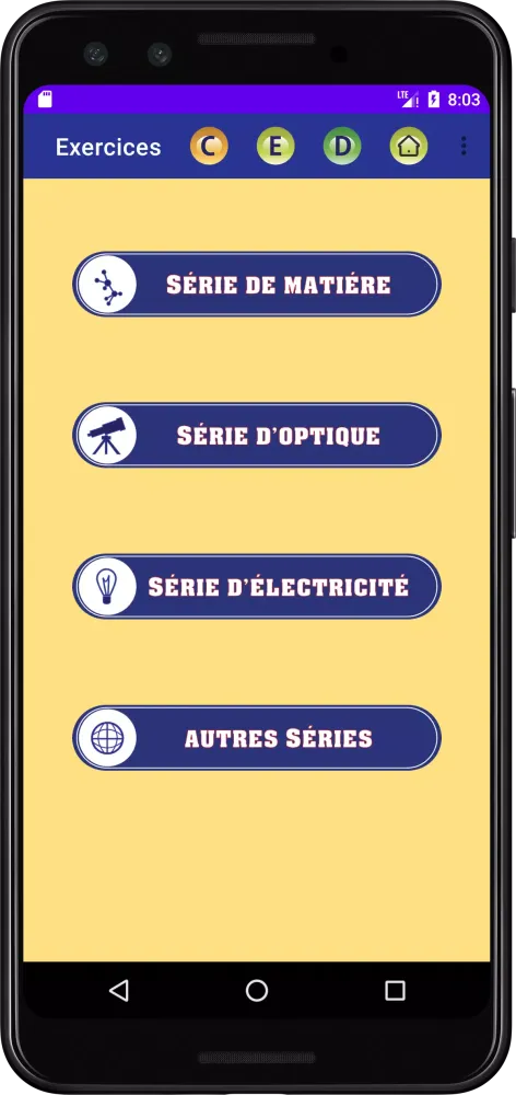 Captures d'écran de Physique chimie 2AC