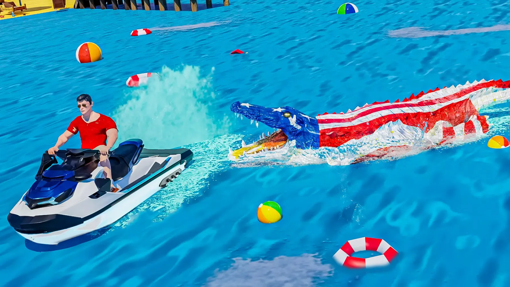 Capturas de tela do Crocodile Games: Animal Sim 3D