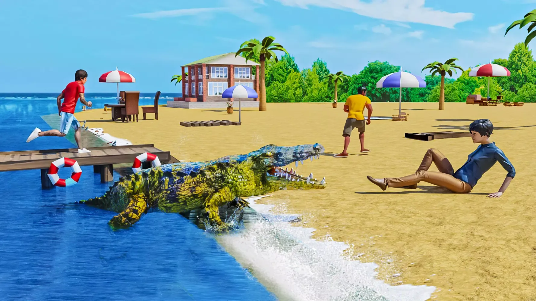 Capturas de tela do Crocodile Games: Animal Sim 3D