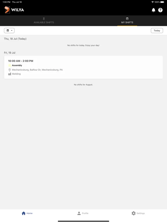 Wilya : formerly Gig and Take iPad  Screenshots