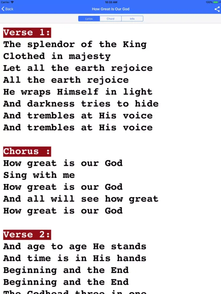 iWorship iPad  Screenshots