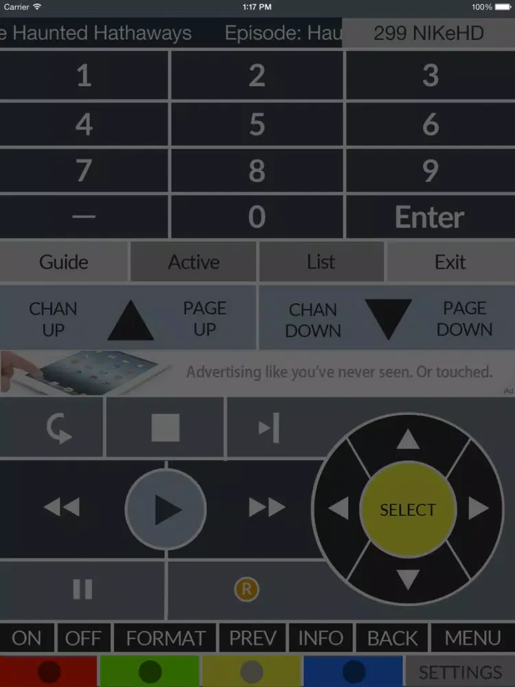Kontrol-DTV iPad  스크린샷