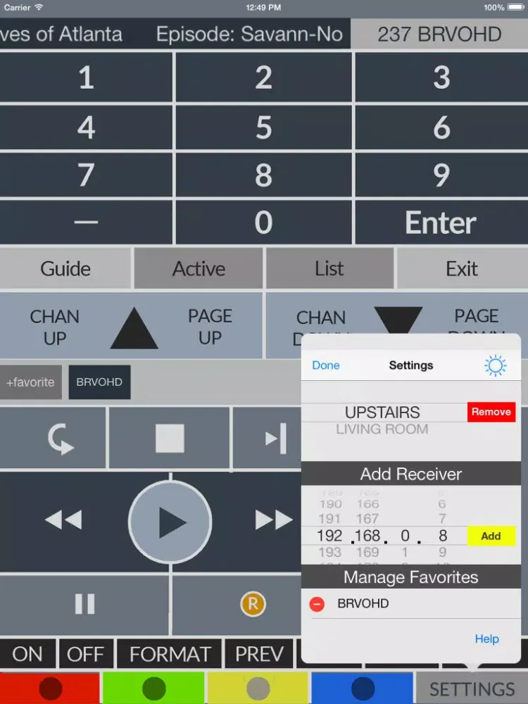 Kontrol-DTV Plus iPad 应用截图