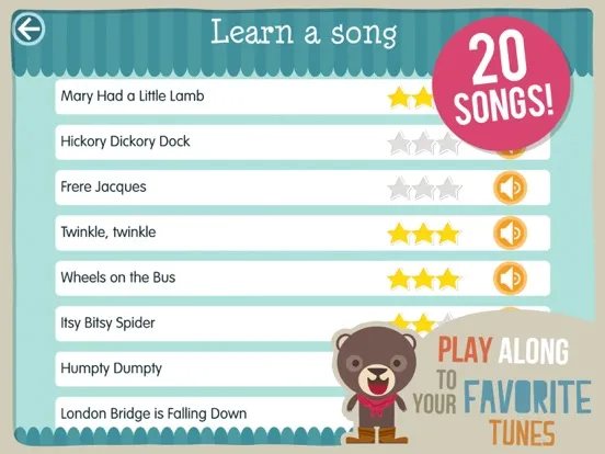 Tangkapan skrin Kids Music Factory iPad 