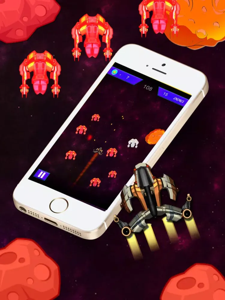 Galaxy Attack - Wars Alien Shooter Heroes of Star iPad  Screenshots