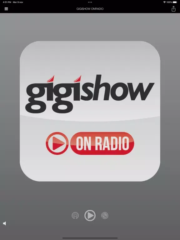 Ảnh chụp màn hình của GIGISHOW ONRADIO iPad 