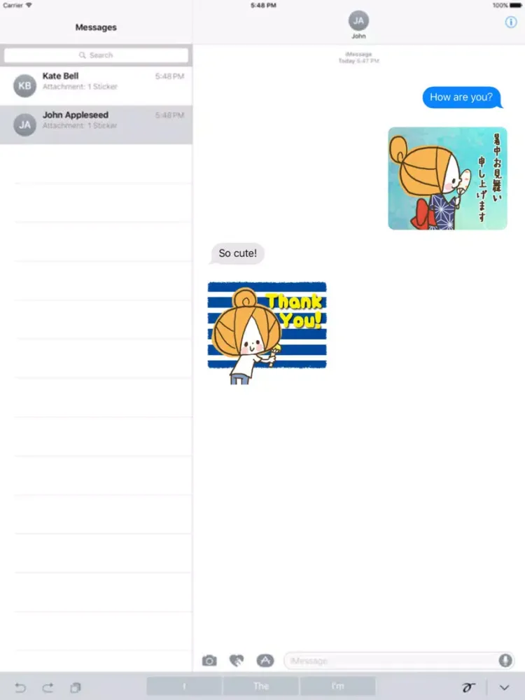 Cute girly stickers【summer】 iPad  سکرین شاٹس