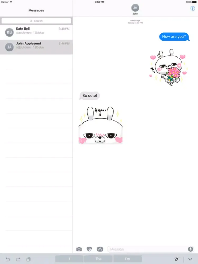 Single eyelid of a rabbit (LOVE) iPad 应用截图