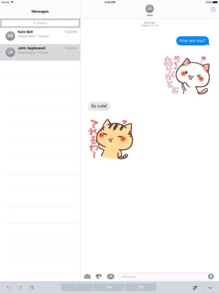 Cute Cats Japanese Kansai Words Vol.2 iPad  스크린샷
