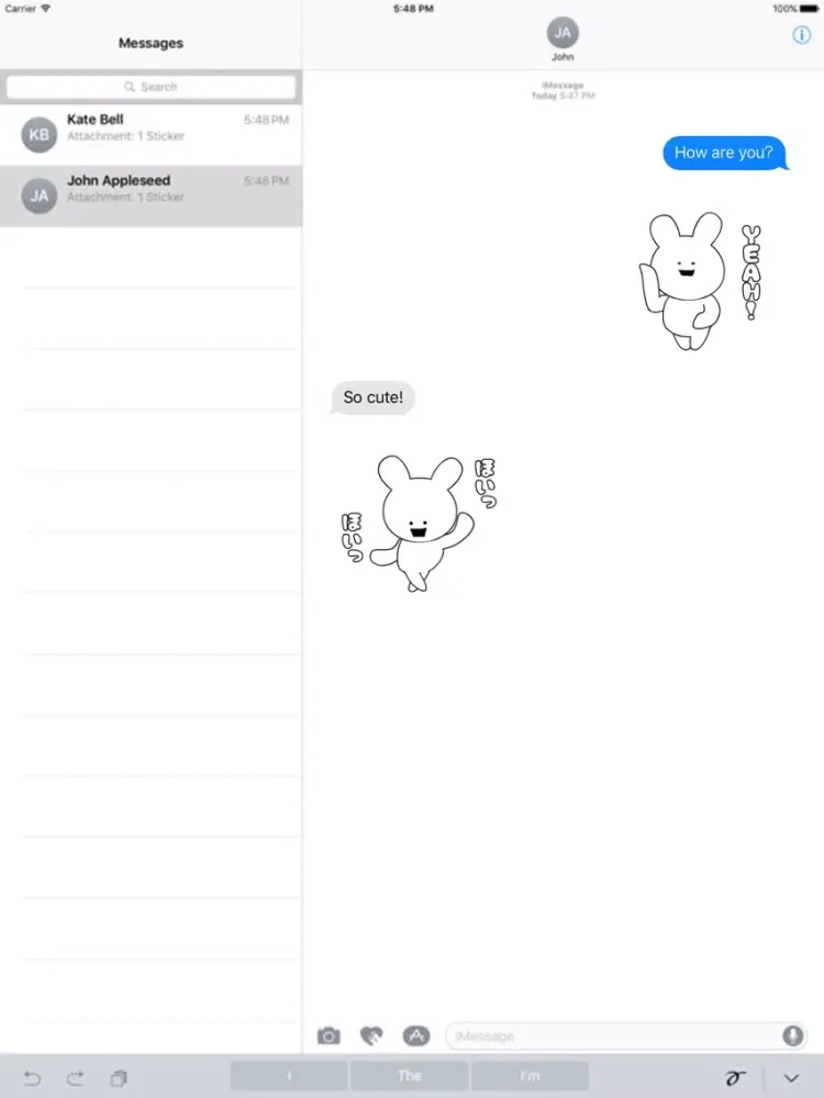 DANCING RABBIT STICKER iPad  スクリーンショット