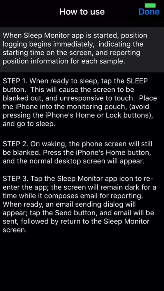 Sleep Monitor Screenshots