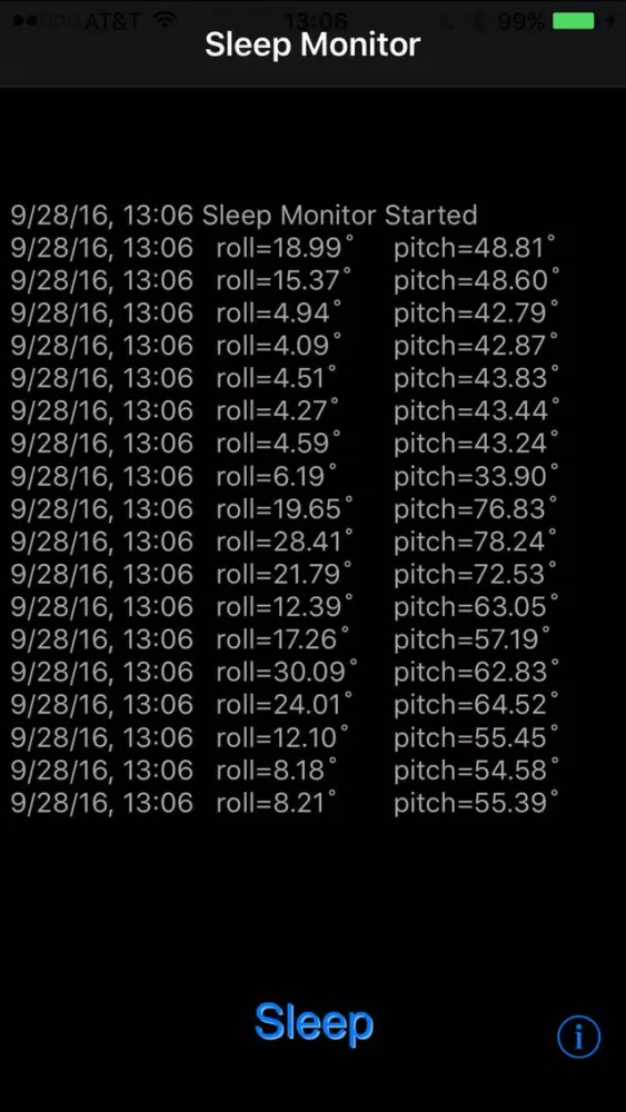 Sleep Monitor Screenshots