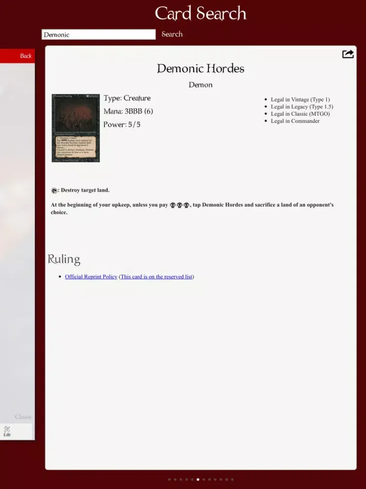 The Little Helper Pro: for Magic the gathering MTG iPad  Ekran Görüntüleri