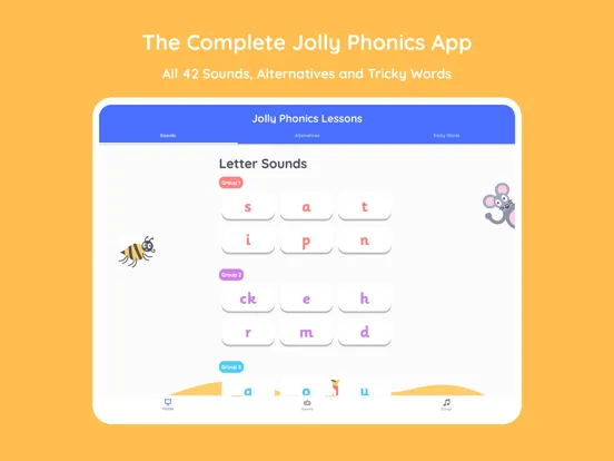 Capturas de tela do Jolly Phonics Lessons iPad 
