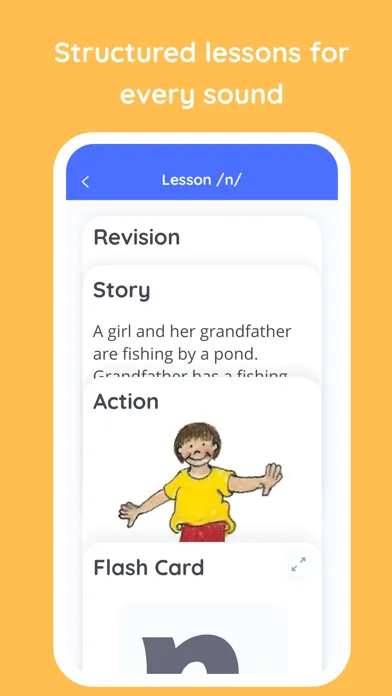 Capturas de tela do Jolly Phonics Lessons