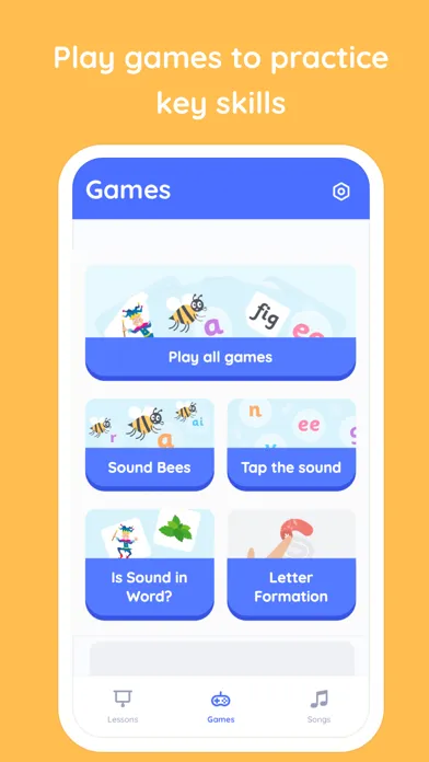 Capturas de tela do Jolly Phonics Lessons