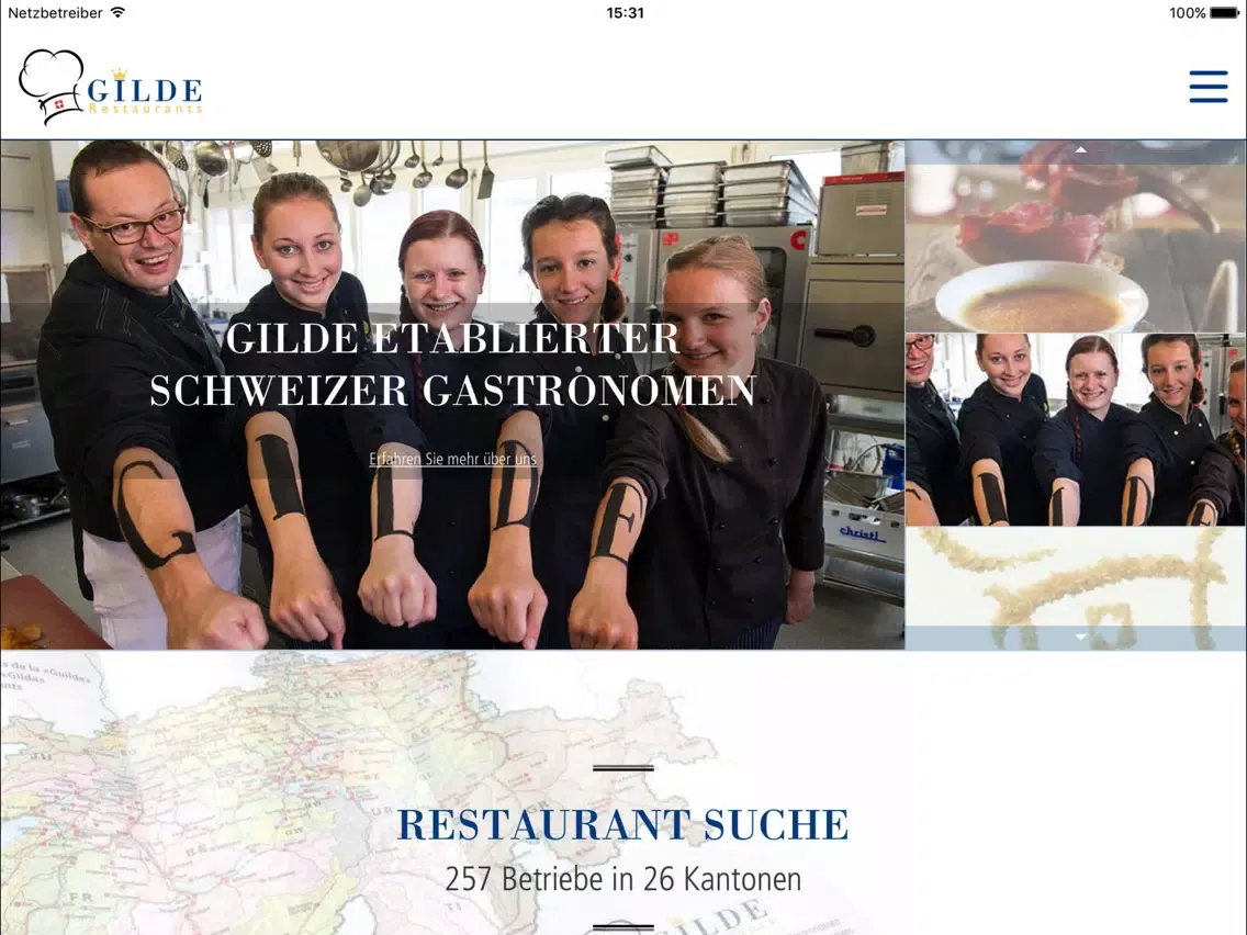 Tangkapan skrin Gilde Restaurants iPad 