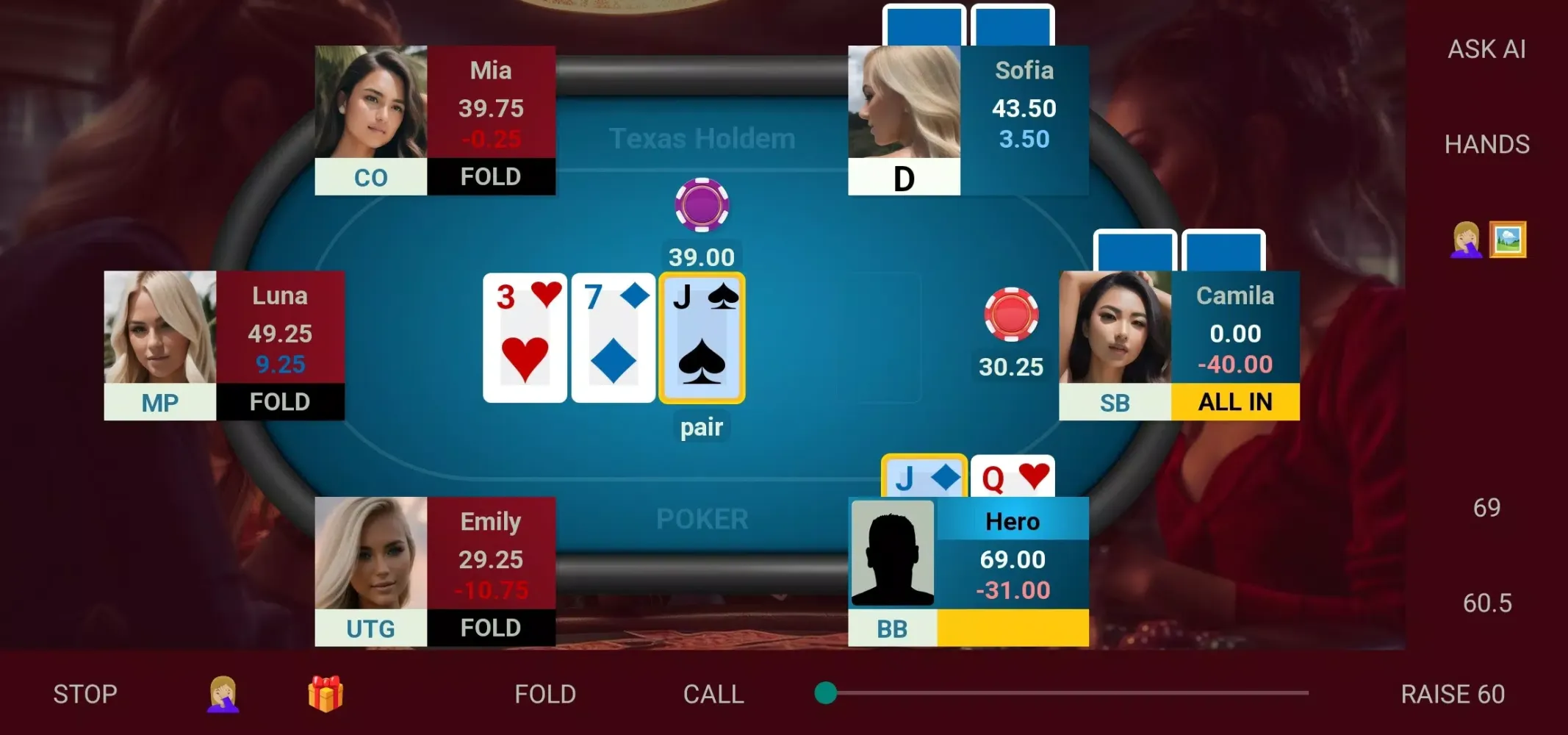 Screenshot di Adult Sexy Bikini Girls Poker