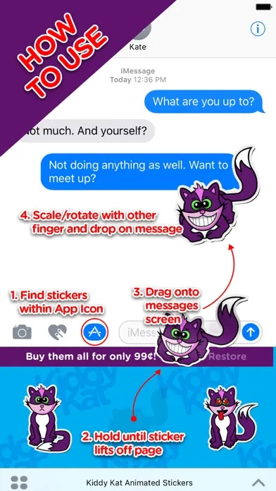 Скриншоты Kiddy Kat Animated Stickers